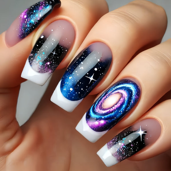 12 Sizes-24 Pcs Press On Nails Y451
