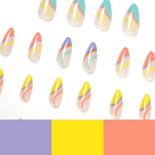 12 Sizes-24 Pcs Press On Nails JP1678