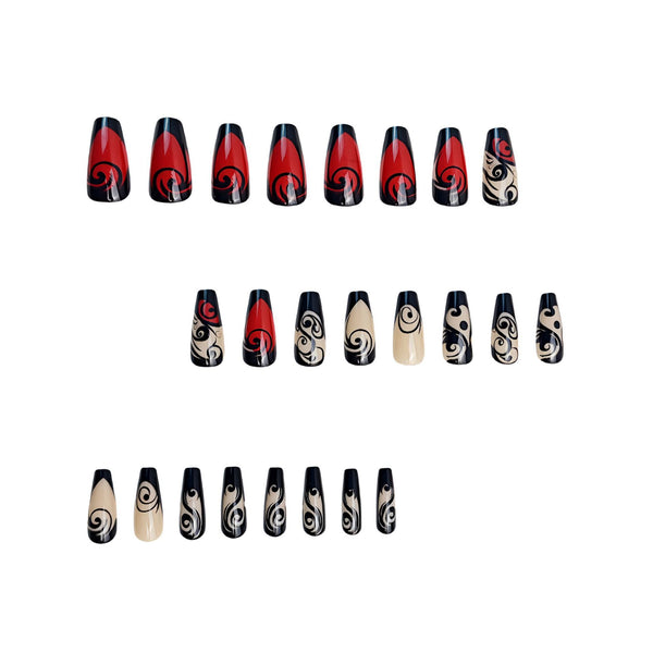 12 Sizes-24 Pcs Press On Nails Y251