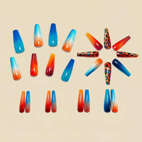 12 Sizes-24 Pcs Press On Nails Y1522
