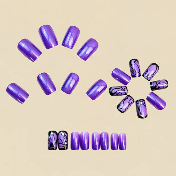 12 Sizes-24 Pcs Press On Nails Y1774