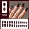 12 Sizes-24 Pcs Press On Nails C1384