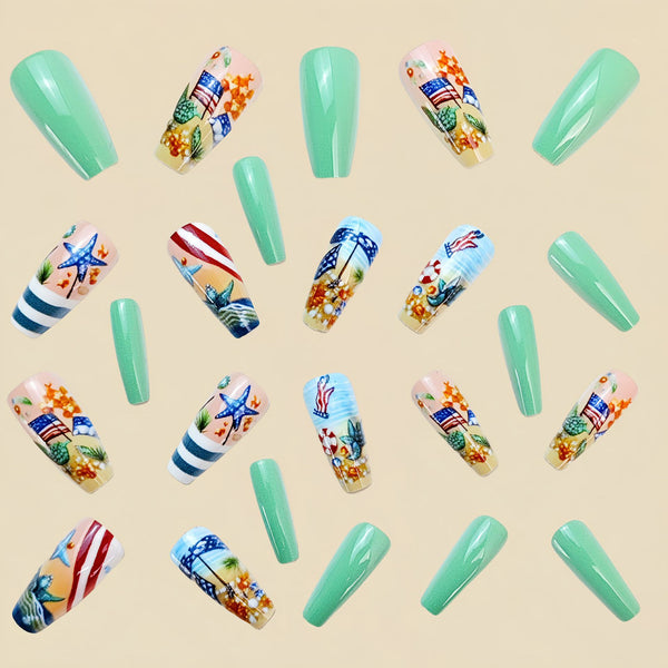 12 Sizes-24 Pcs Press On Nails Y677