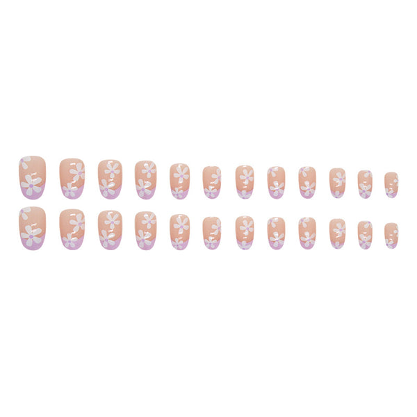12 Sizes-24 Pcs Press On Nails W1260