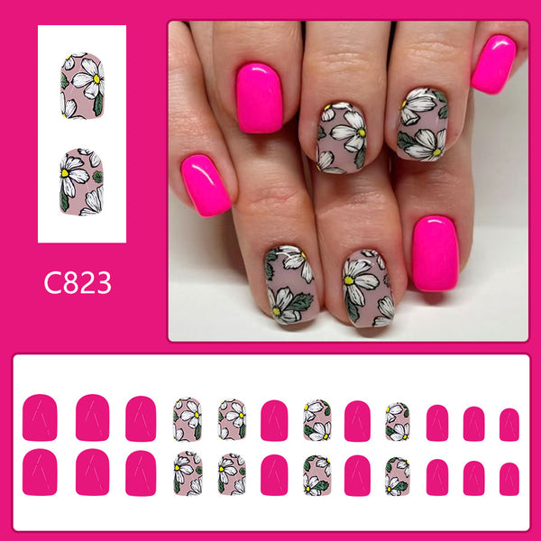 12 Sizes-24 PcsPress On Nails C823