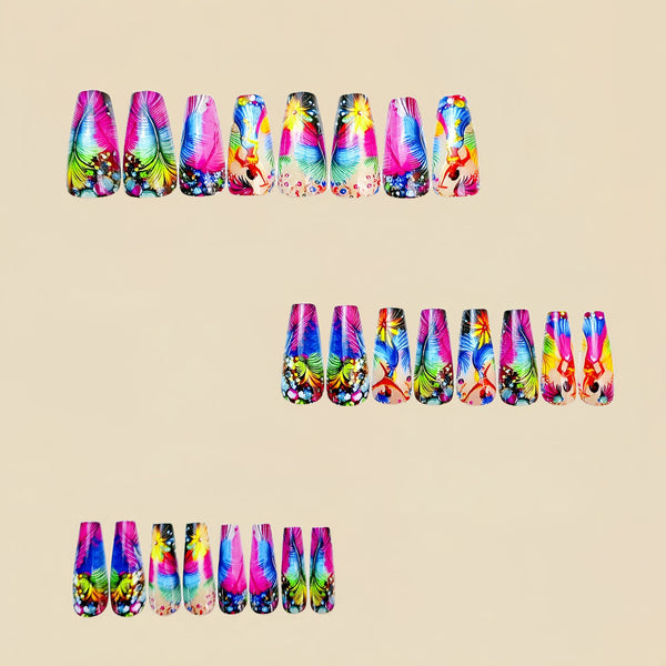 12 Sizes-24 Pcs Press On Nails Y682