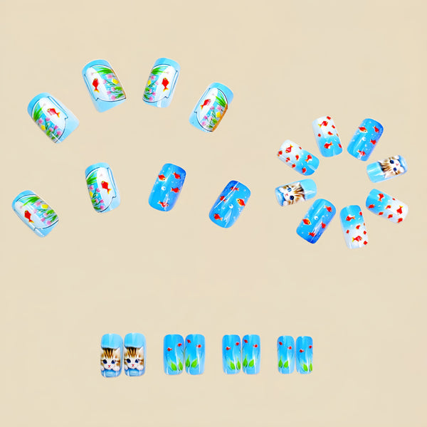 12 Sizes-24 Pcs Press On Nails Y815