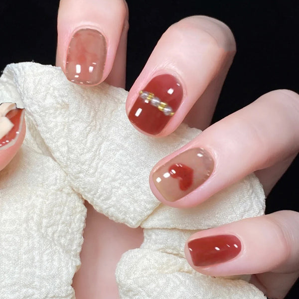 12 Sizes-24 Pcs Press On Nails JP1216