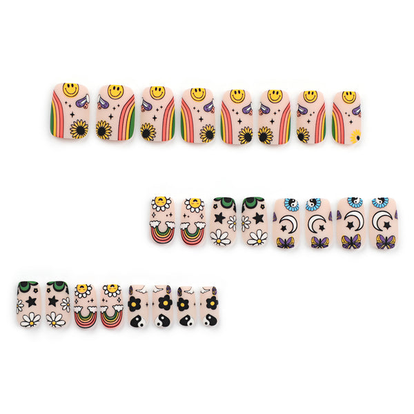 12 Sizes-24 Pcs Press On Nails JP2882