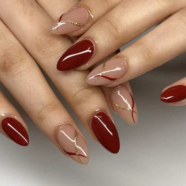 12 Sizes-24 Pcs Press On Nails C755