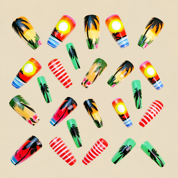 12 Sizes-24 Pcs Press On Nails Y956