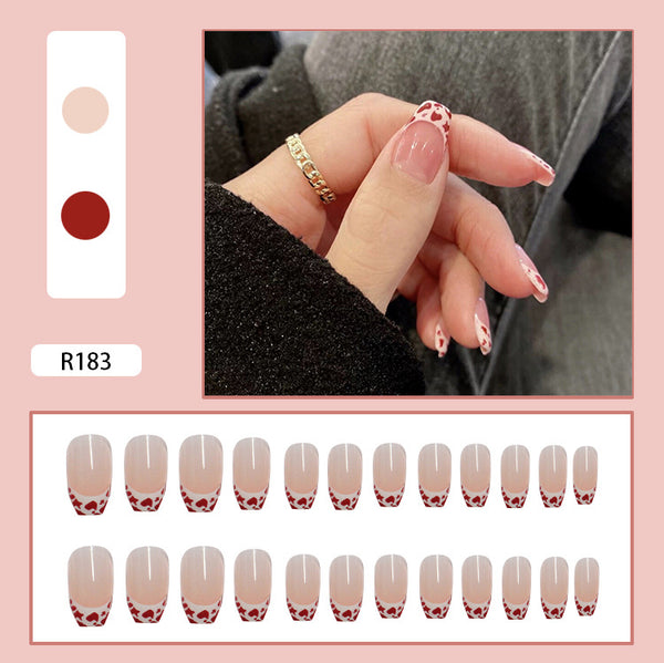 12 Sizes-24 Pcs Press On Nails R161