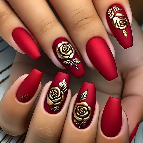 12 Sizes-24 Pcs Press On Nails Y1766