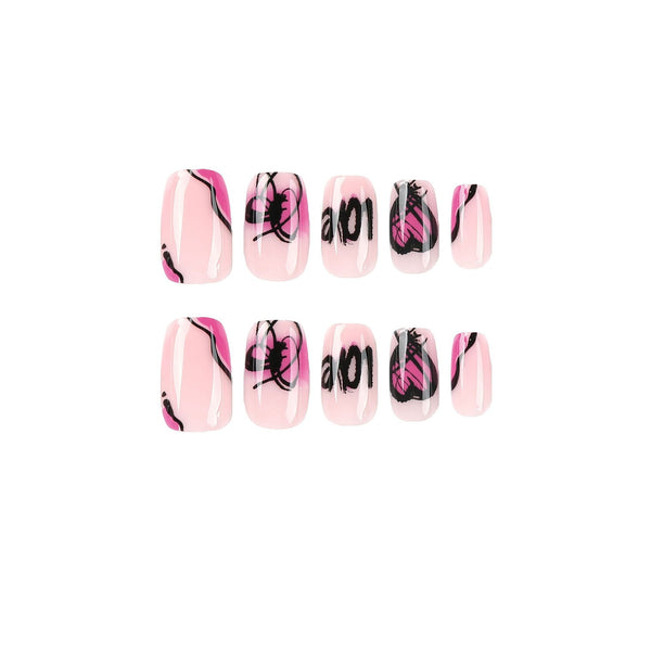 12 Sizes-24 Pcs Press On Nails JP2529