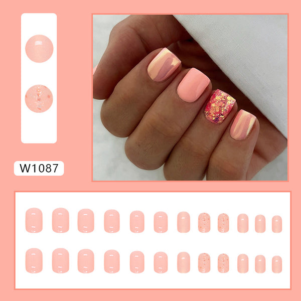 12 Sizes-24 Pcs Press On Nails W1087