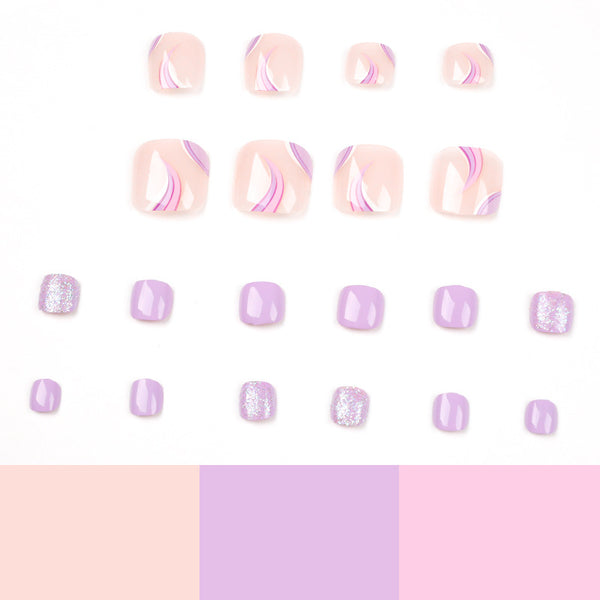 12 Sizes-24 Pcs Press On Nails JP1635