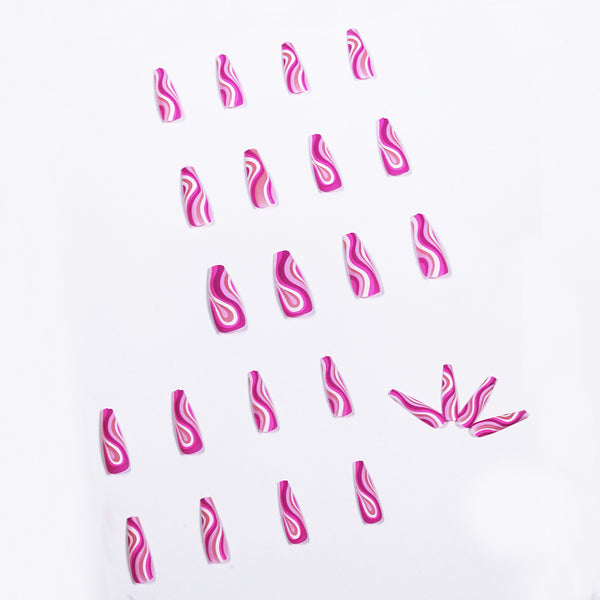 12 Sizes-24 Pcs Press On Nails JP1067