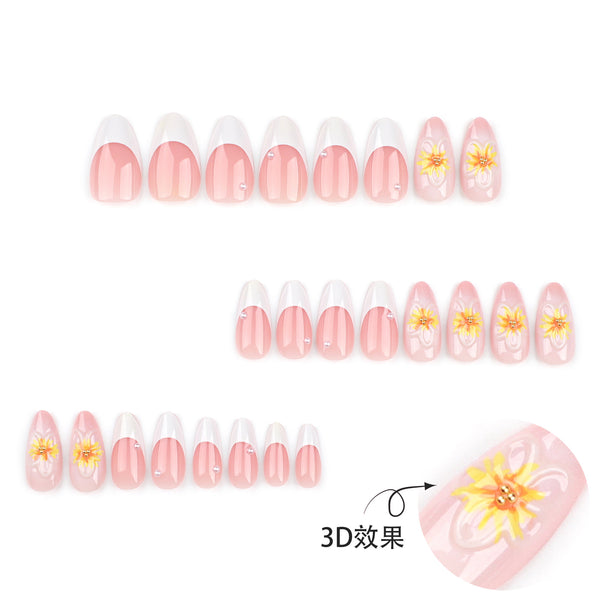 12 Sizes-24 Pcs Press On Nails JP3315