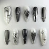 12 Sizes-24 Pcs Press On Nails Z1048