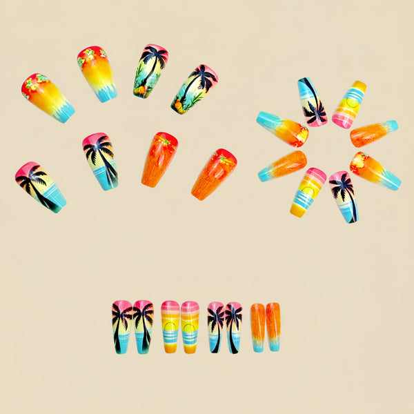 12 Sizes-24 Pcs Press On Nails Y920