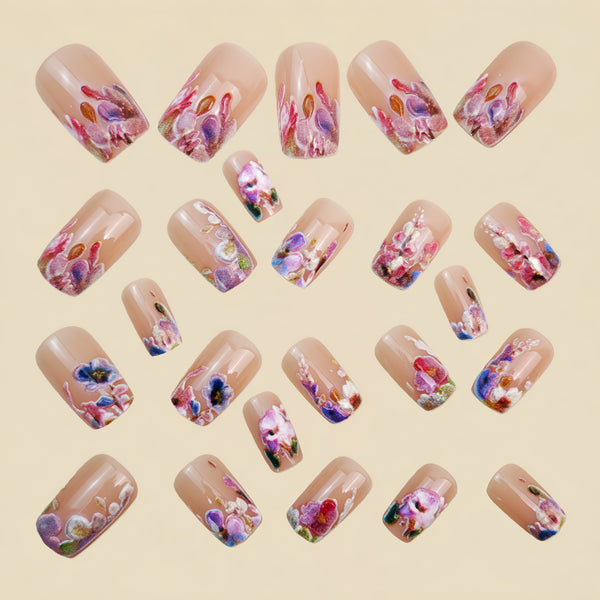 12 Sizes-24 Pcs Press On Nails Y1511