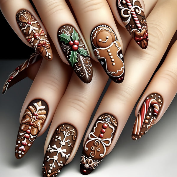 12 Sizes-24 Pcs Press On Nails Y232