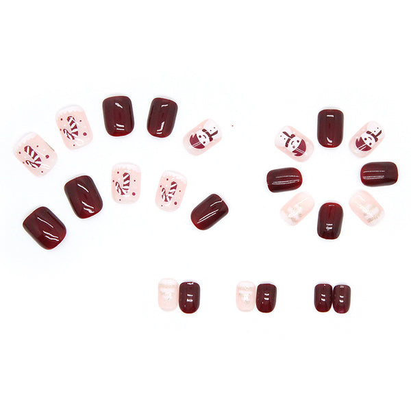 12 Sizes-24 Pcs Press On Nails R620