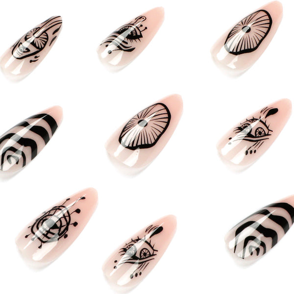 12 Sizes-24 Pcs Press On Nails JP1778