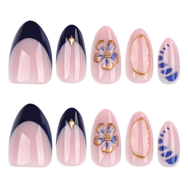 12 Sizes-24 Pcs Press On Nails JP4378