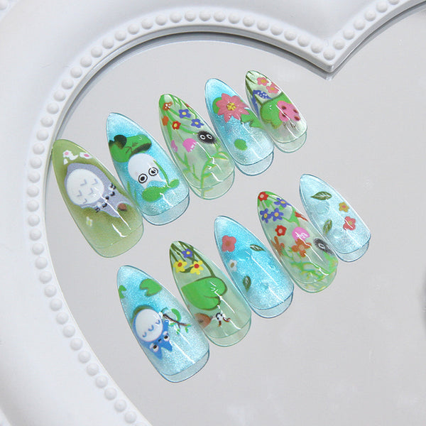 12 Sizes-24 Pcs Press On Nails W2039