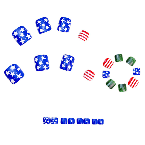 12 Sizes-24 Pcs Press On Nails Y1089