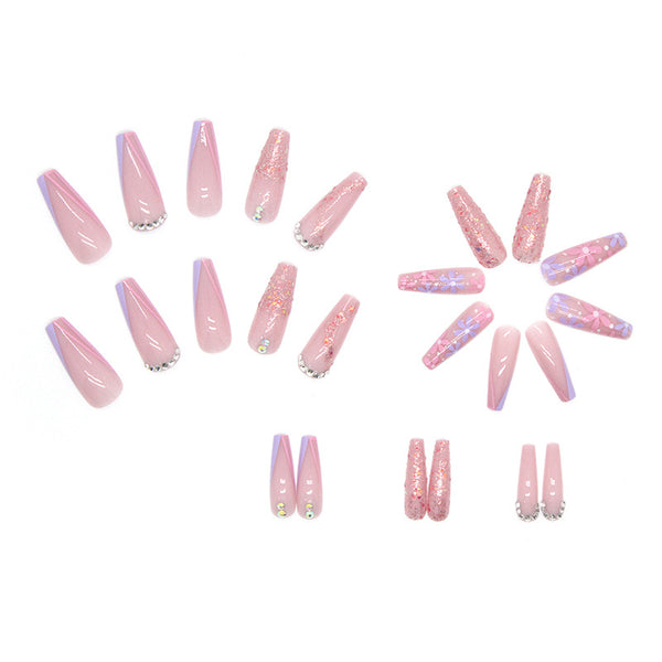 12 Sizes-24 Pcs Press On Nails Z418