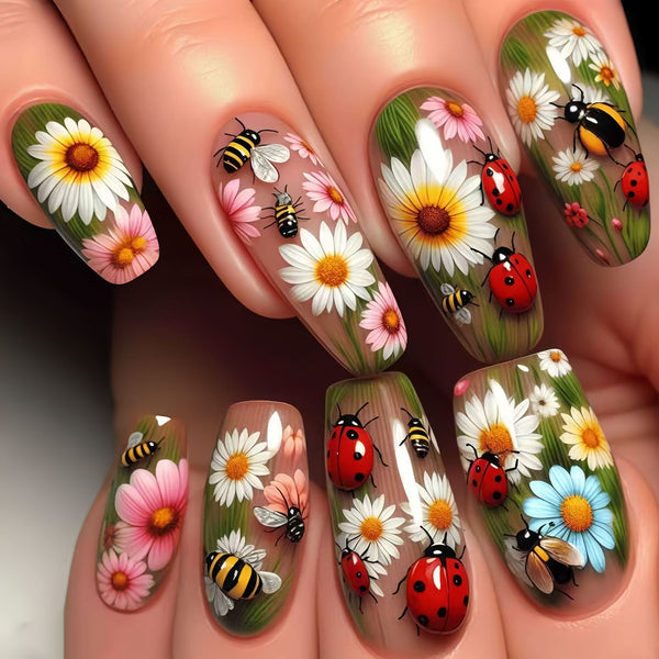 12 Sizes-24 Pcs Press On Nails Y1911