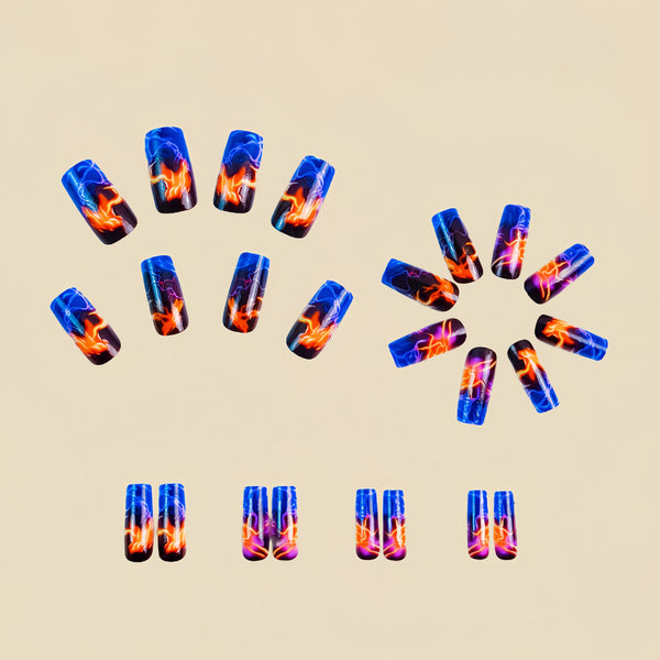 12 Sizes-24 Pcs Press On Nails Y500-1