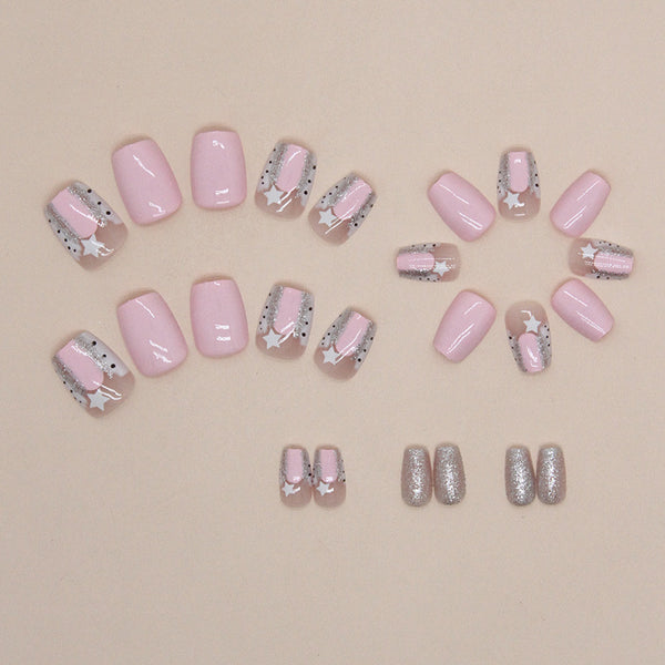 12 Sizes-24 Pcs Press On Nails W1264