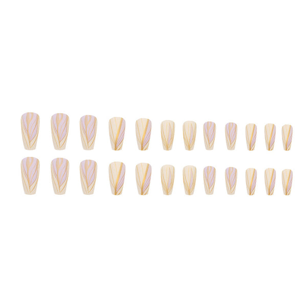 12 Sizes-24 Pcs Press On Nails W725