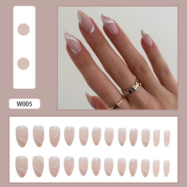 12 Sizes-24 Pcs Press On Nails W001