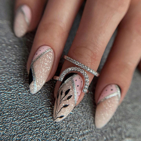12 Sizes-24 Pcs Press On Nails W953