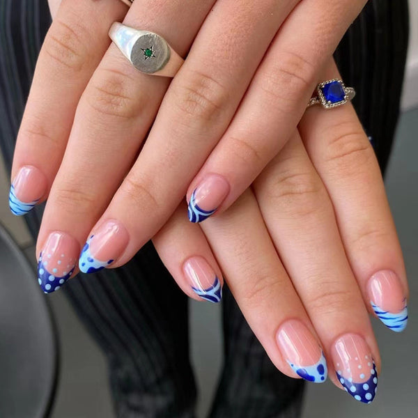 12 Sizes-24 Pcs Press On Nails W193
