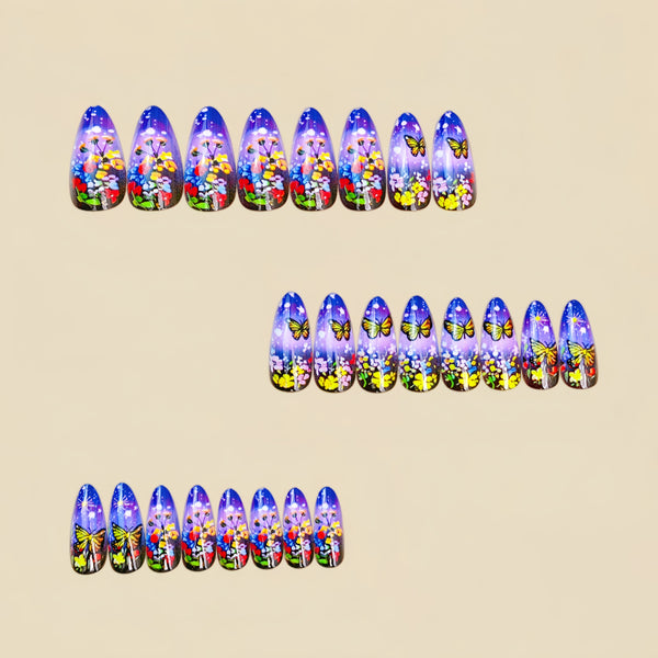12 Sizes-24 Pcs Press On Nails Y1890
