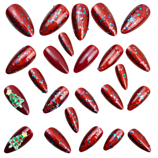 12 Sizes-24 Pcs Press On Nails Y1324