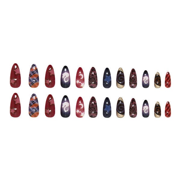12 Sizes-24 Pcs Press On Nails W2042