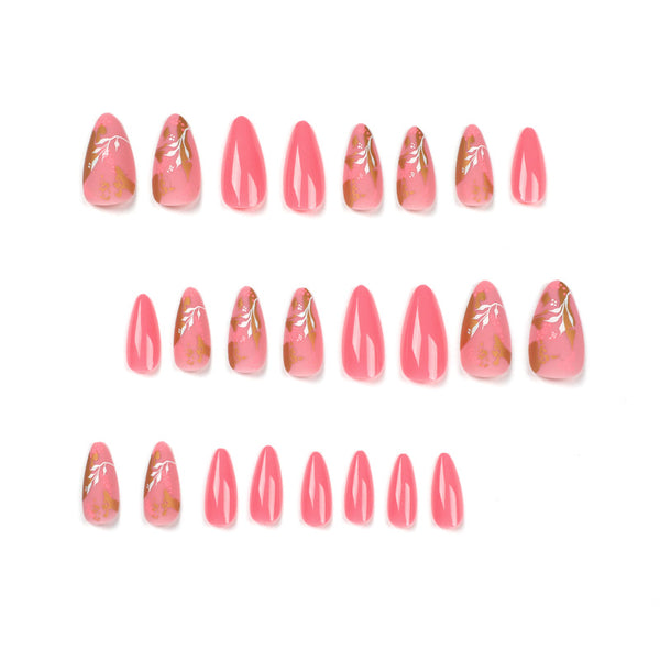 12 Sizes-24 Pcs Press On Nails JP1696