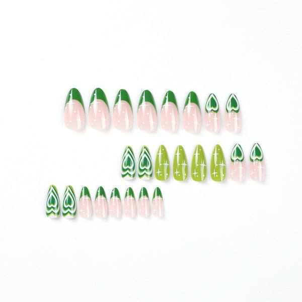 12 Sizes-24 Pcs Press On Nails JP2086