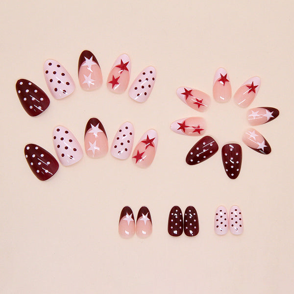 12 Sizes-24 Pcs Press On Nails W2133