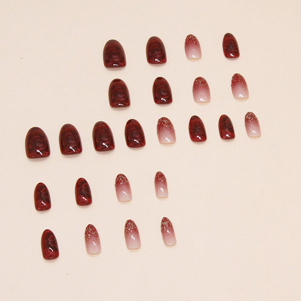 12 Sizes-24 Pcs Press On Nails W1502