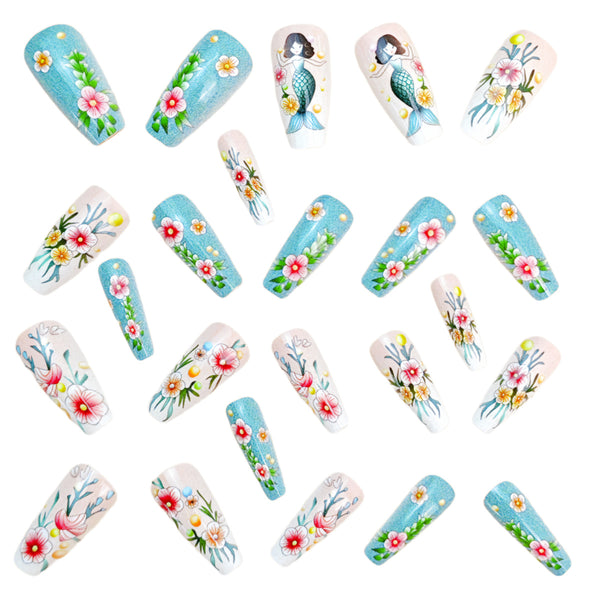 12 Sizes-24 Pcs Press On Nails Y930