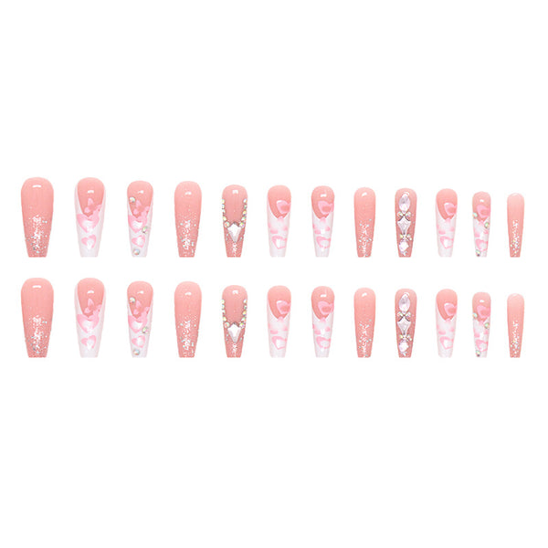 12 Sizes-24 Pcs Press On Nails Z499