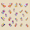 12 Sizes-24 Pcs Press On Nails Y713