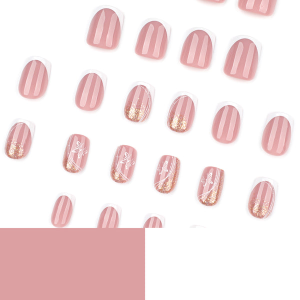 12 Sizes-24 Pcs Press On Nails JP3923
